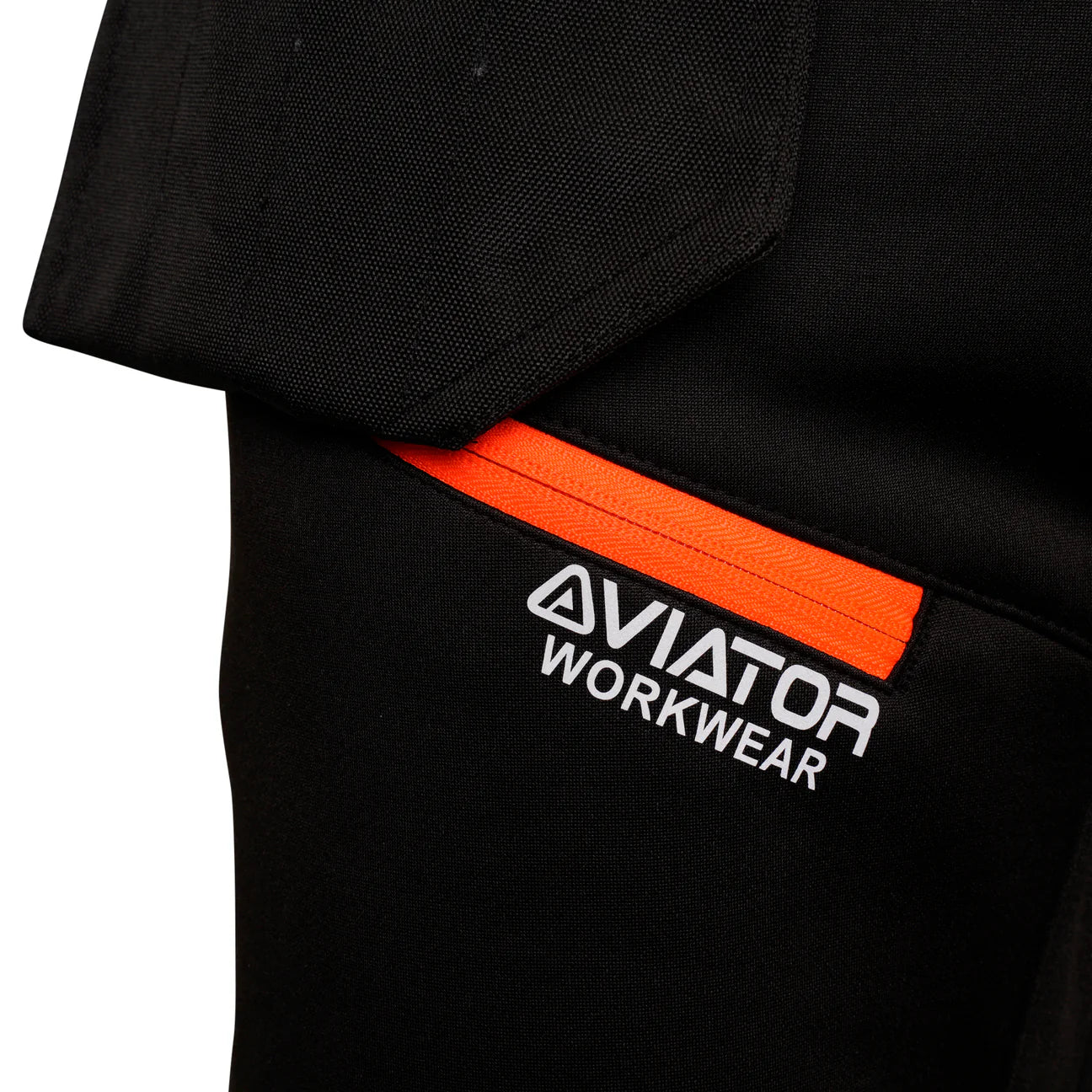 WW-062 MEN’S AVIATOR SOFTSHELL TROUSERS – BLACK/ORANGE / REG LEG