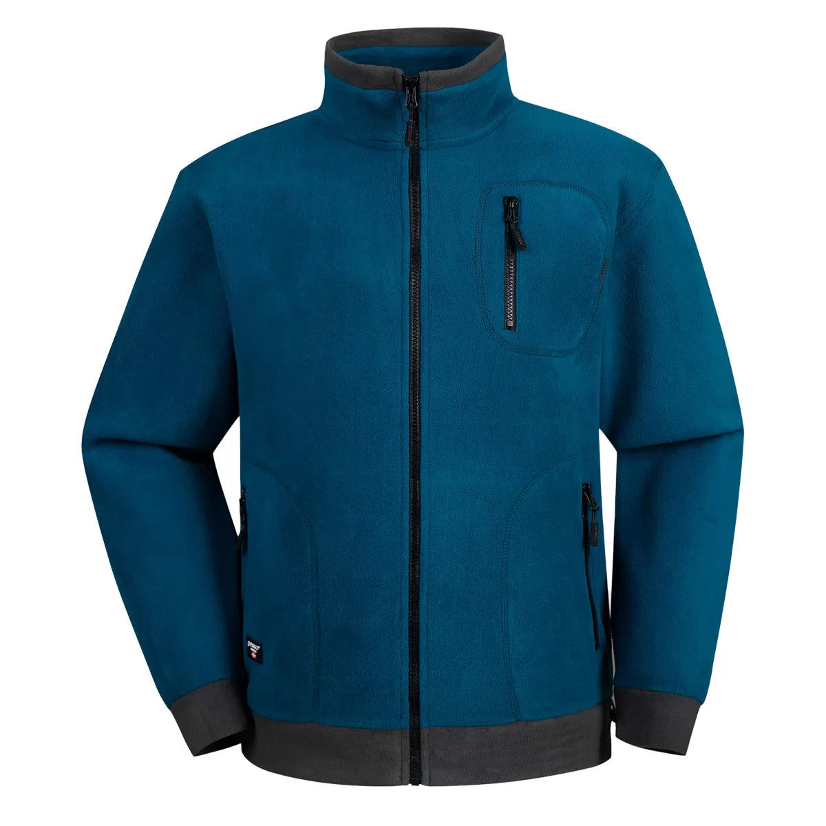 FMMN, ZIP THROUGH FLEECE SWEATER PESSO, NAVY