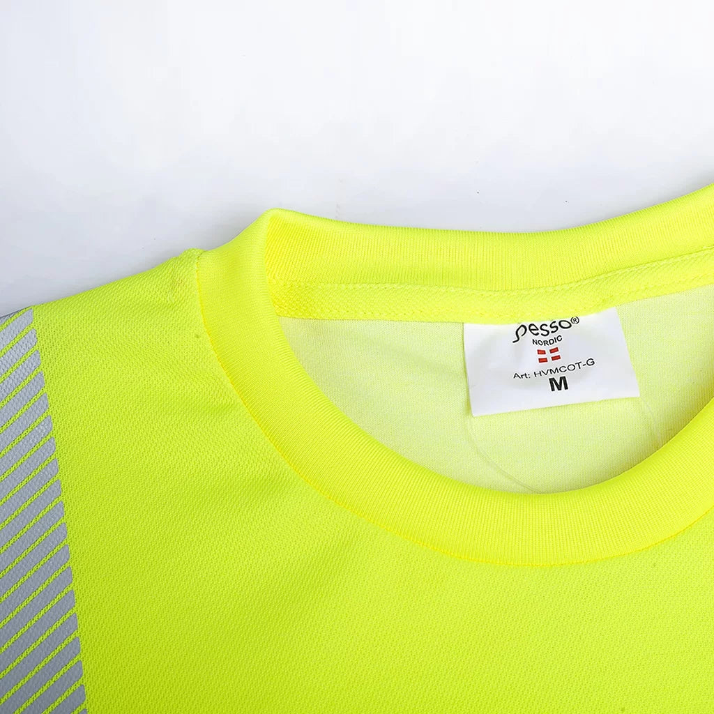 HVMCOT_G, HIGH VISIBILITY T-SHIRT PESSO HVMCOT, YELLOW