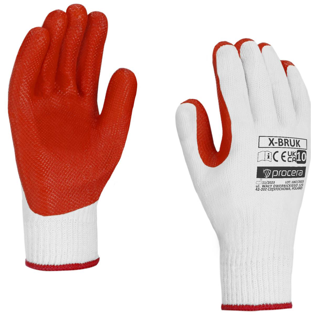 X-BRUK LATEX-COATED PROTECTIVE GLOVES