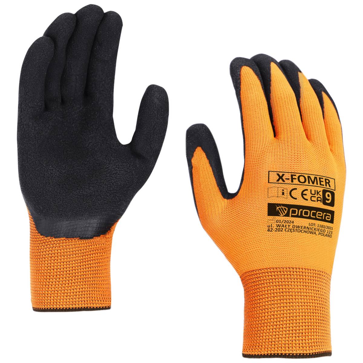 X-FOMER LATEX FOAM COATED POLYESTER GLOVES