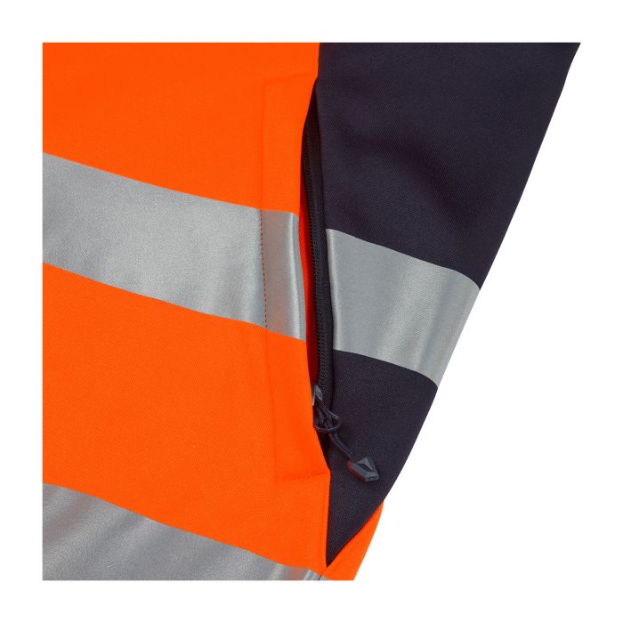 SYH-751D System Hi-Vis Eco Zip Thru Orange Hoodie