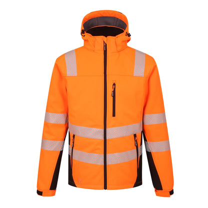 CALGARY_OR, HI-VIS SOFTSHELL JACKET PESSO CALGARY, ORANGE