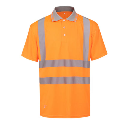 HVP_OR, (LX722-O) HIGH VISIBILITY POLO PESSO HVP, ORANGE