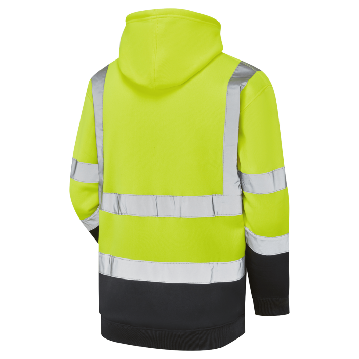 3714 Supertouch Hi Vis Yellow 2 Tone Hooded Sweatshirt