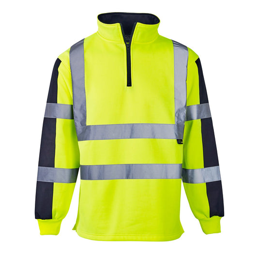 3174 Supertouch Hi Vis 2 Tone Yellow Rugby Shirt