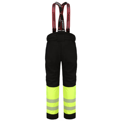 BARNABI_HVJ, SOFTSHELL WINTER TROUSERS PESSO, BLACK/YELLOW