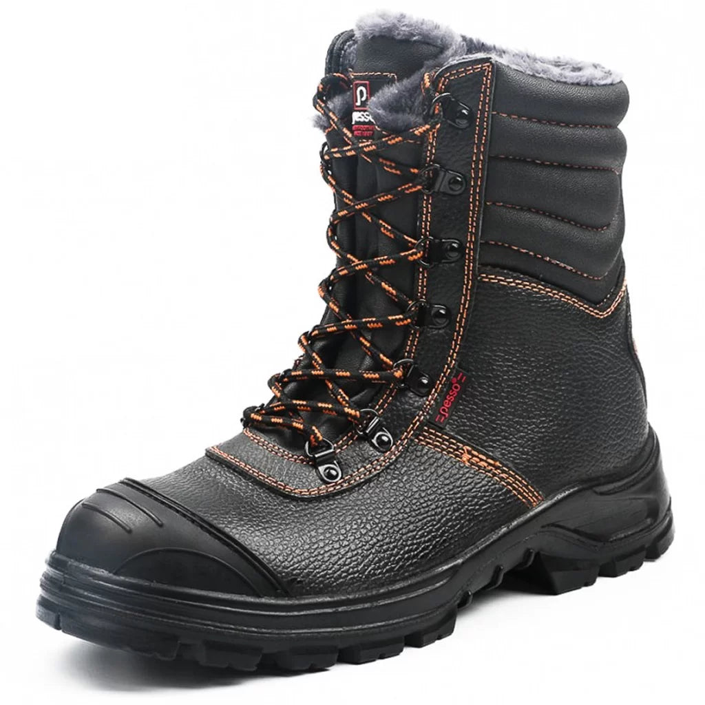 BS659, NATURAL LEATHER WINTER SAFETY SHOES PESSO S3