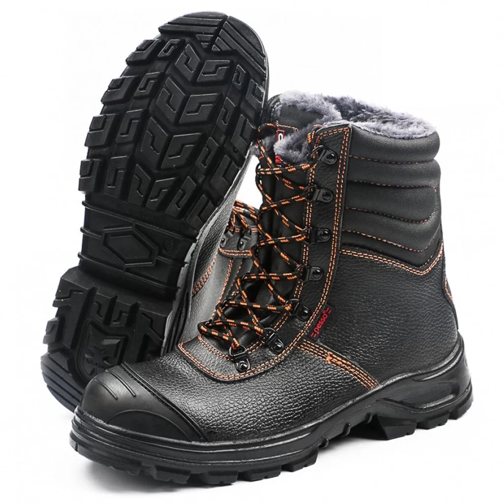 BS659, NATURAL LEATHER WINTER SAFETY SHOES PESSO S3
