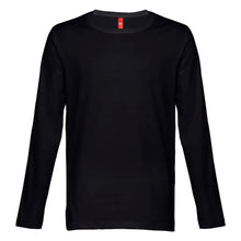 Men's Long-Sleeve T-Shirts, 150 g/m² THC Bucharest, black