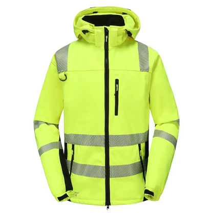CALGARY_G, SOFTSHELL JACKET PESSO CALGARY HI-VIS, YELLOW