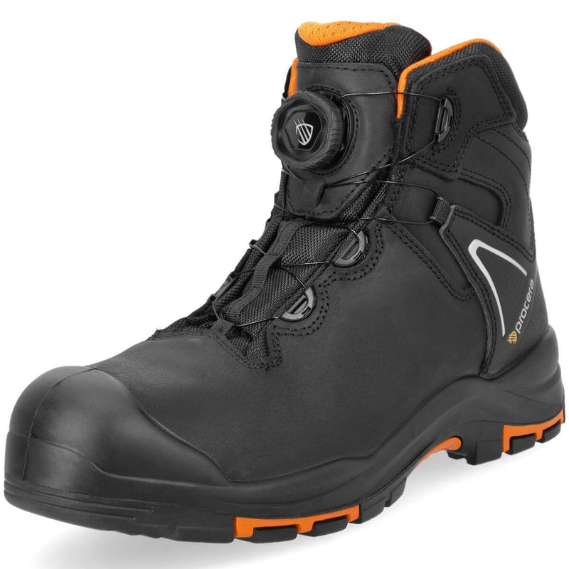 CENTAUR BLACK SPIN SAFETY ANKLE SHOES S3L