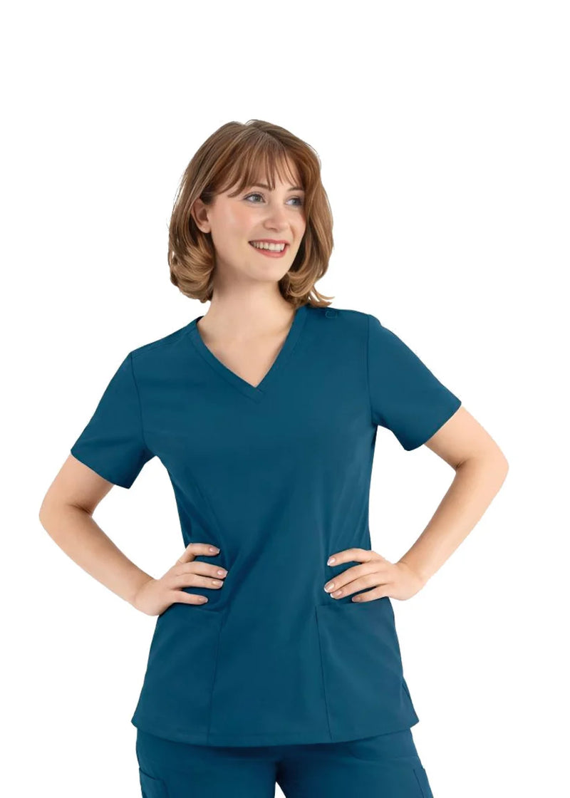 PHILTEX Ladies Stretch Polyester Scrub (Caribbean Blue)