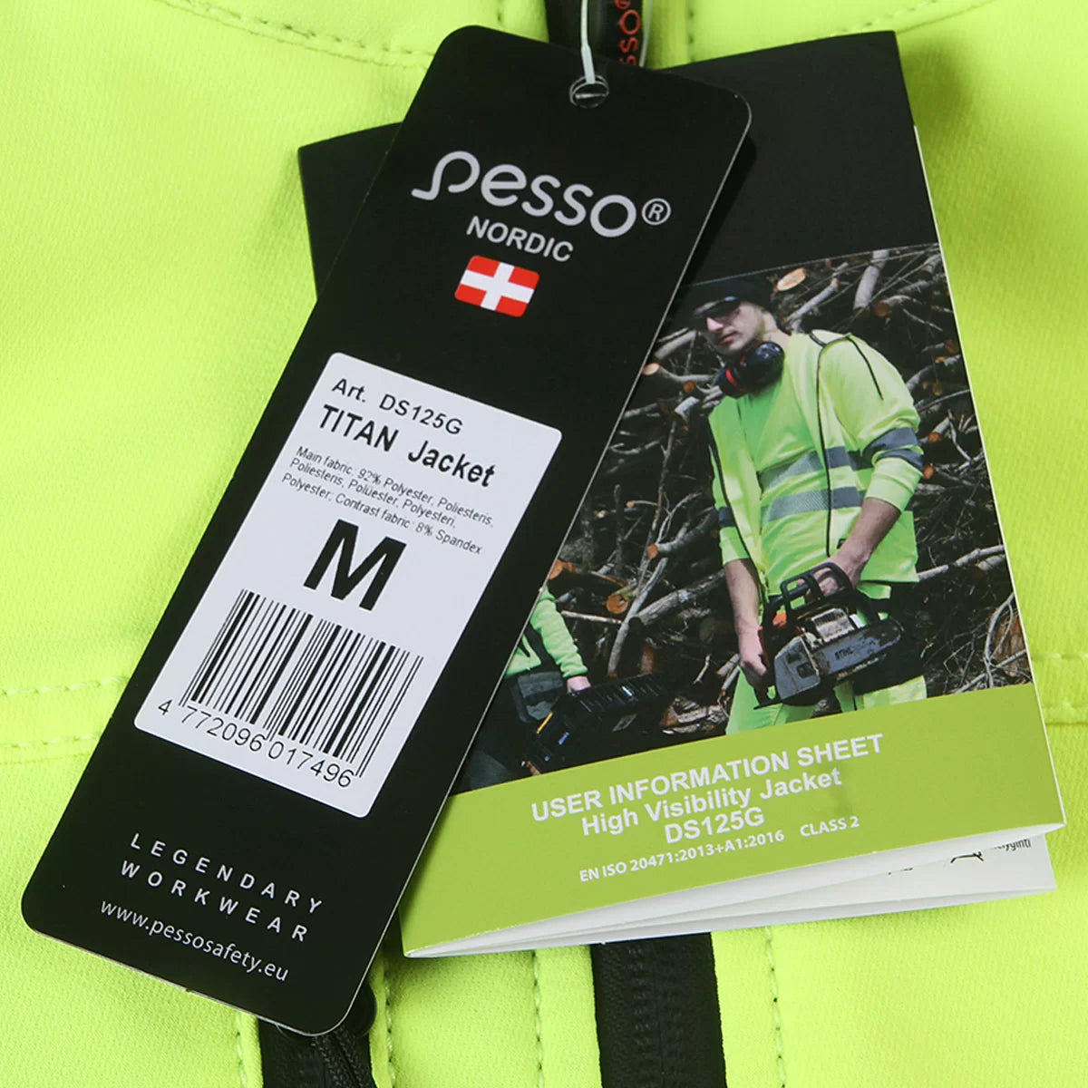 DS125G, WORKWEAR JACKET PESSO TITAN 125 4-WAY STRETCH, YELLOW