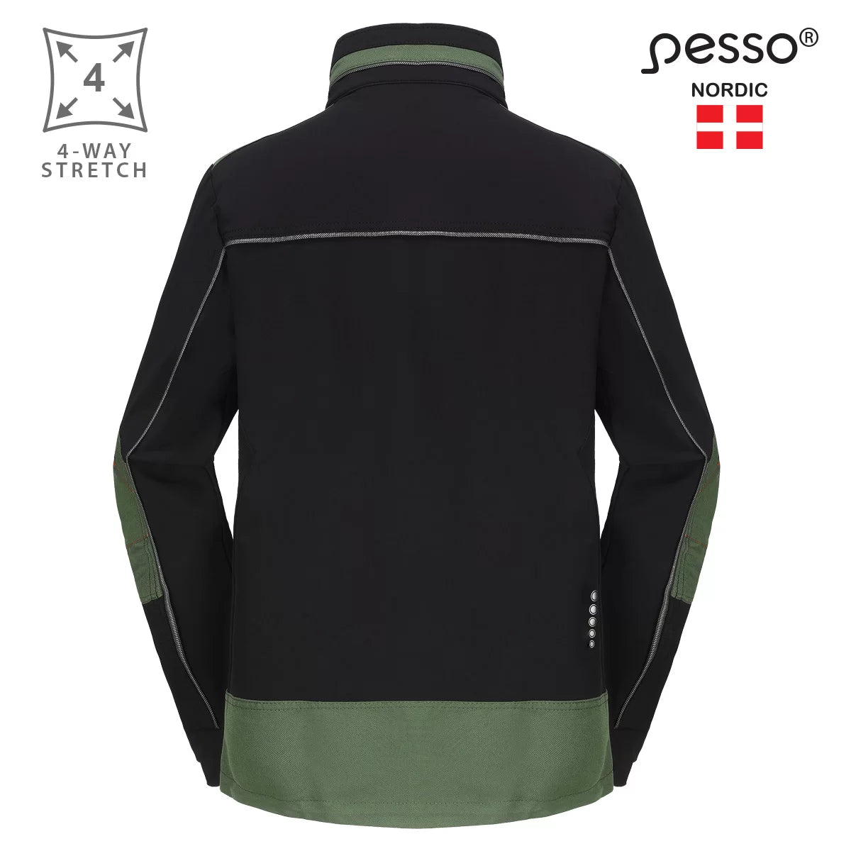 DS125Z, WORKWEAR JACKET PESSO TITAN 125, OLIVE GREEN 4-WAY STRETCH