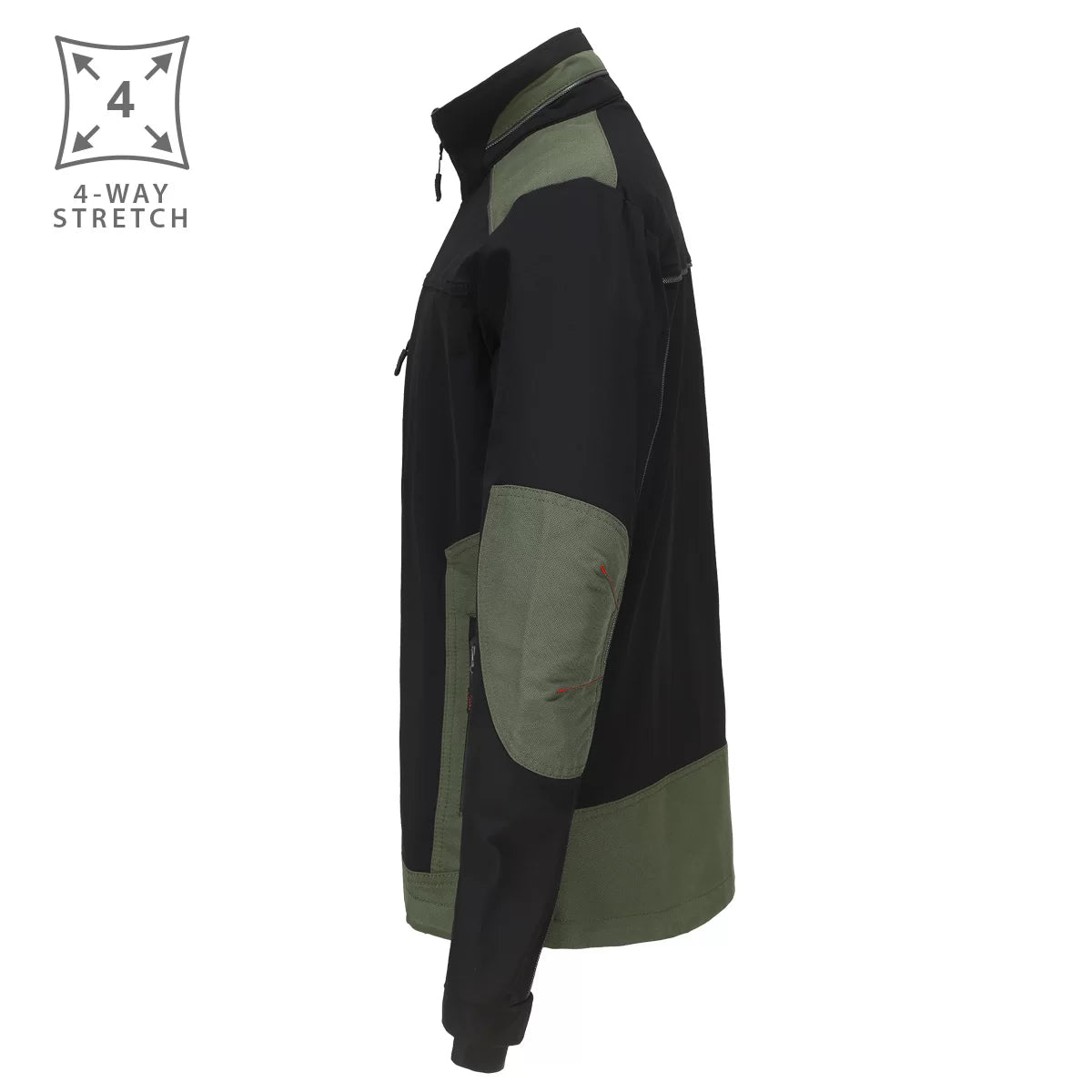 DS125Z, WORKWEAR JACKET PESSO TITAN 125, OLIVE GREEN 4-WAY STRETCH