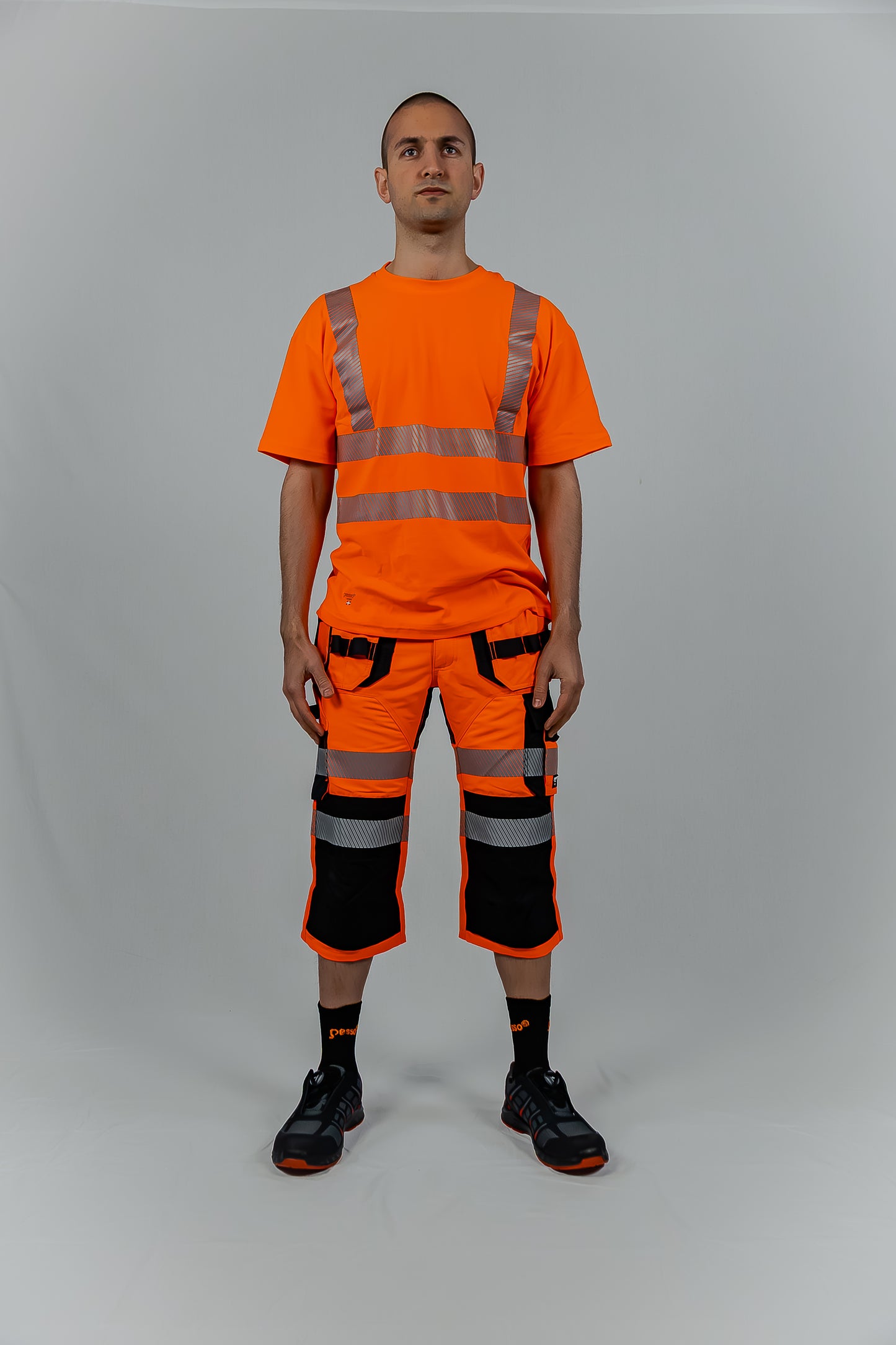 KB135OR, WORKWEAR 3/4 SHORT TROUSERS PESSO URANUS FLEXPRO 135, ORANGE