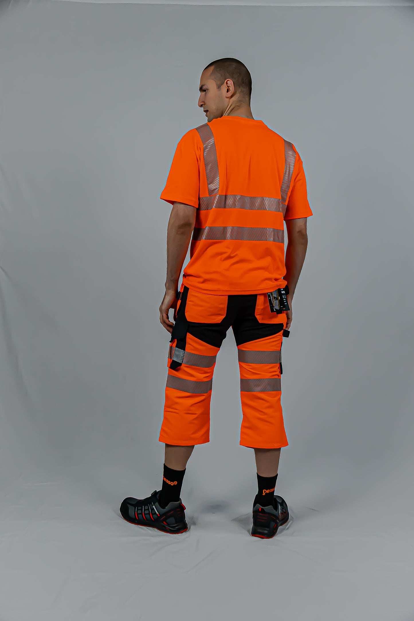 KB135OR, WORKWEAR 3/4 SHORT TROUSERS PESSO URANUS FLEXPRO 135, ORANGE