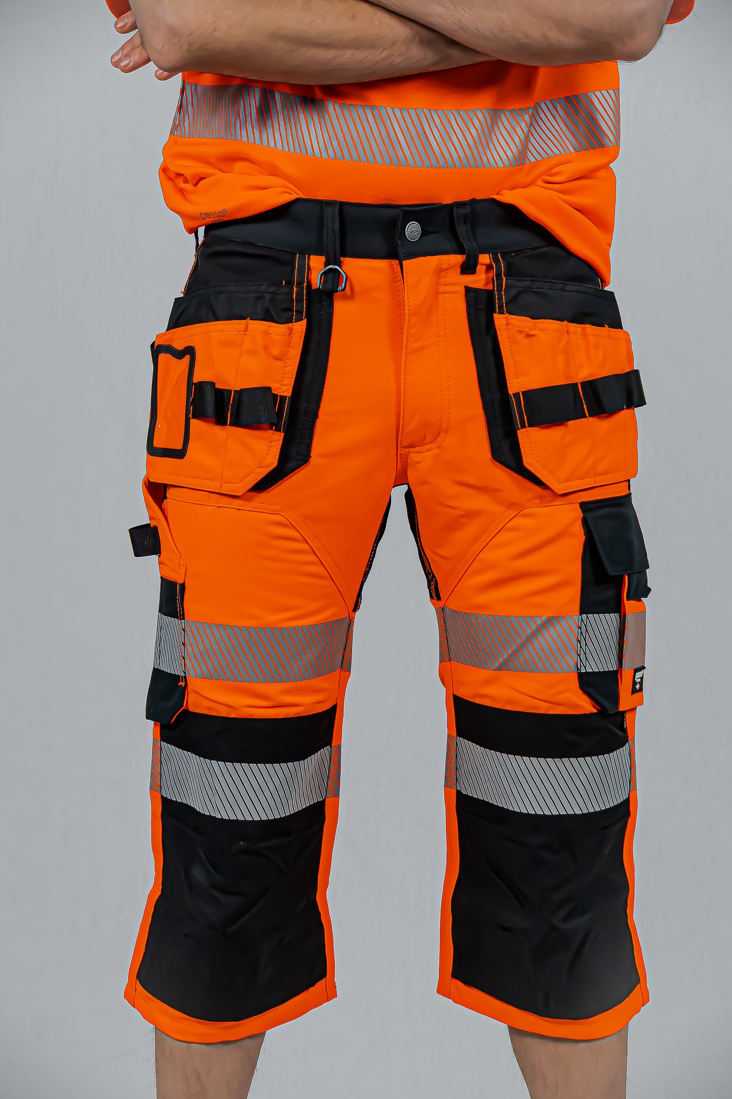 KB135OR, WORKWEAR 3/4 SHORT TROUSERS PESSO URANUS FLEXPRO 135, ORANGE