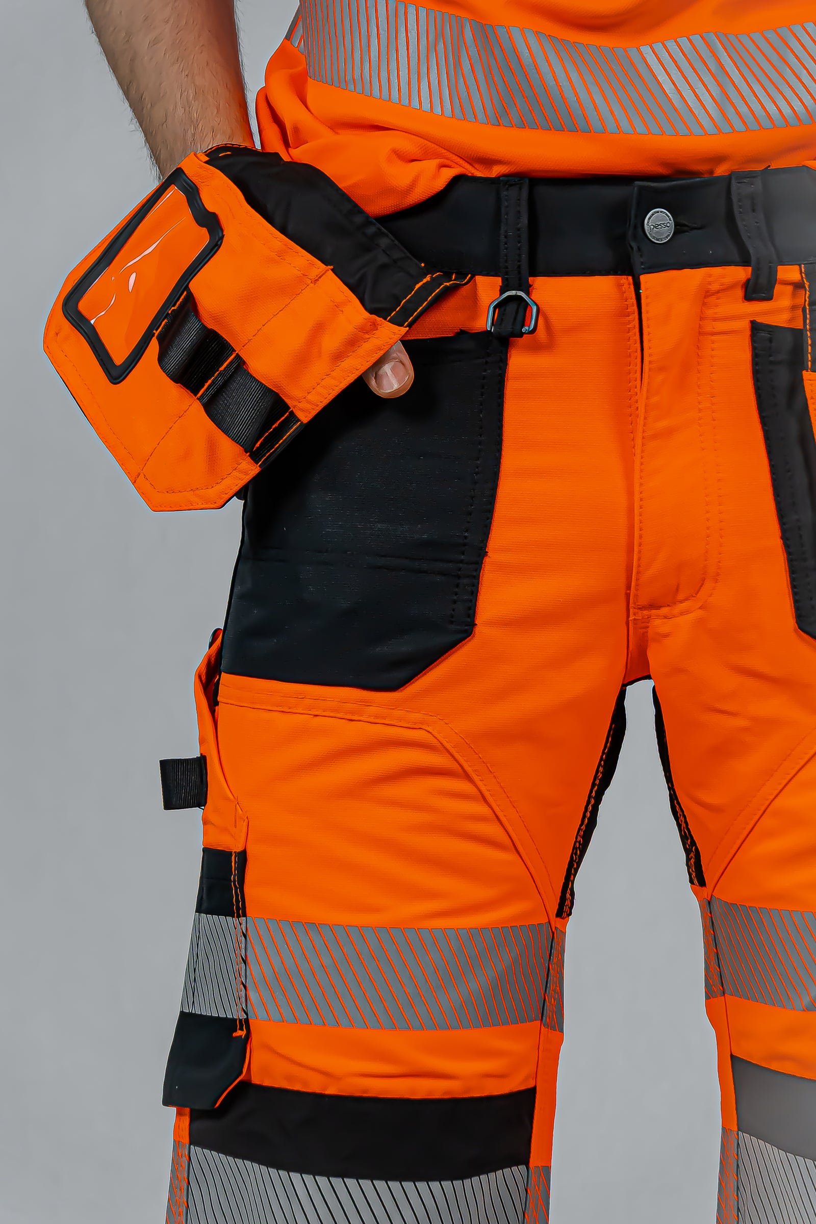 KB135OR, WORKWEAR 3/4 SHORT TROUSERS PESSO URANUS FLEXPRO 135, ORANGE
