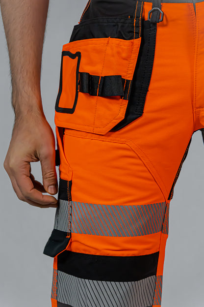 KB135OR, WORKWEAR 3/4 SHORT TROUSERS PESSO URANUS FLEXPRO 135, ORANGE