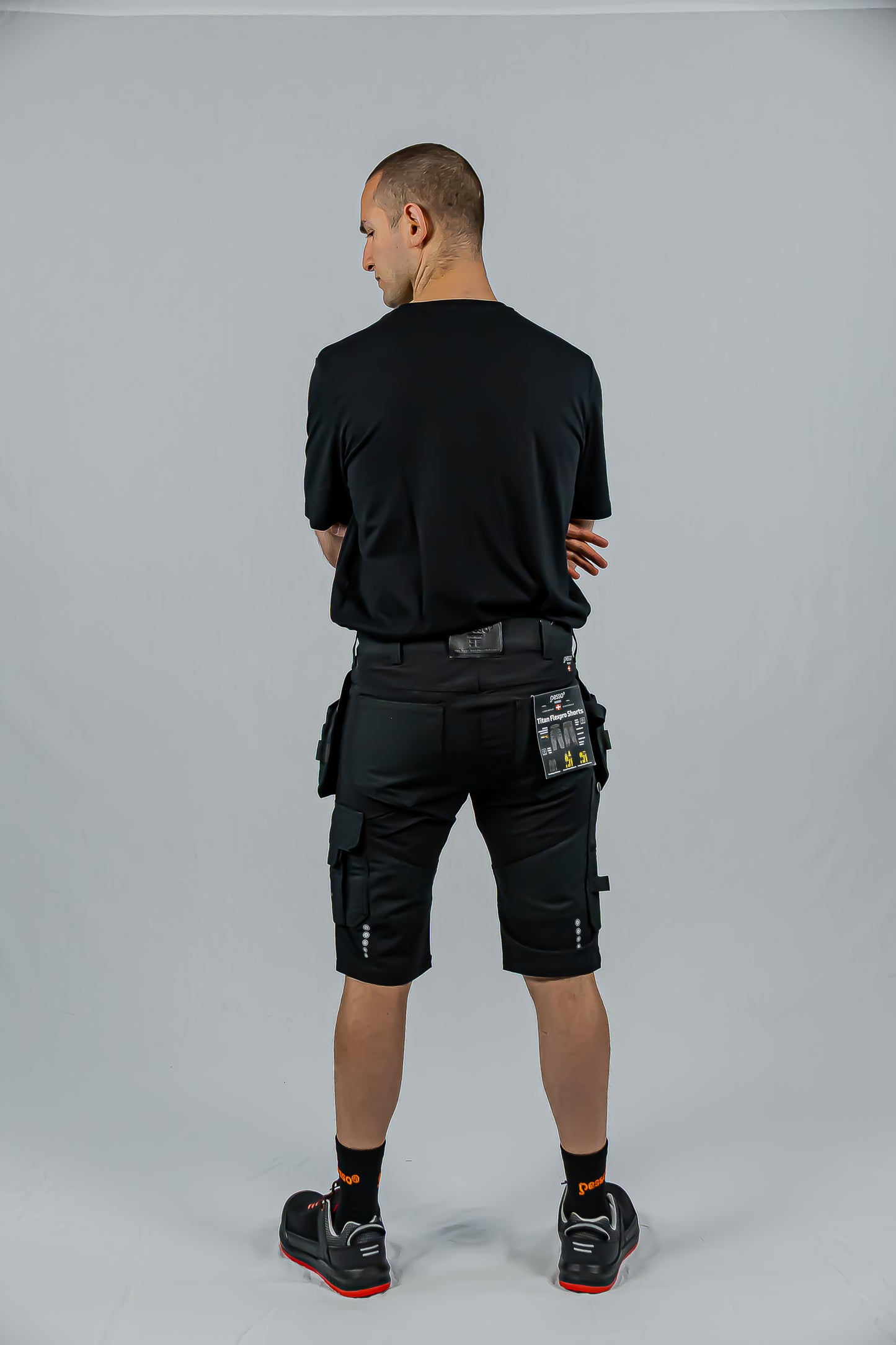 KB125P, WORKWEAR SHORTS PESSO TITAN FLEXPRO 125, SPACE GREY