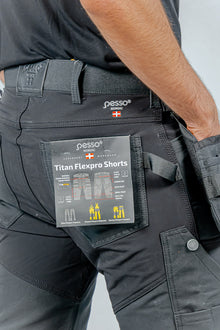KB125P, WORKWEAR SHORTS PESSO TITAN FLEXPRO 125, SPACE GREY