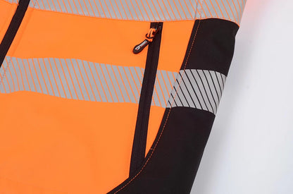 CALGARY_OR, HI-VIS SOFTSHELL JACKET PESSO CALGARY, ORANGE