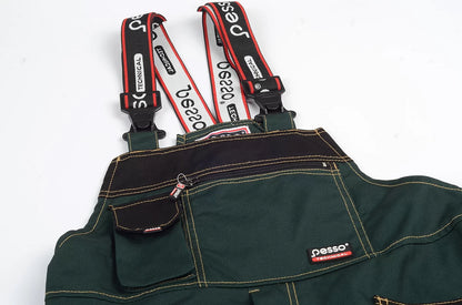 DPCZ, WORKWEAR BIBPANTS CANVAS PESSO, GREEN