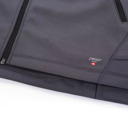 DZP725P, ZIP THROUGH 4-WAY STRETCH SWEATER PESSO 725, GREY