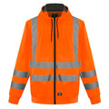 FL03_OR, WARM ZIP THROUGH FLEECE HOODIE PESSO, ORANGE