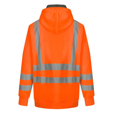 FL03_OR, WARM ZIP THROUGH FLEECE HOODIE PESSO, ORANGE