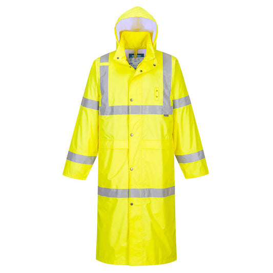 H445 - Hi-Vis Rain Coat 122cm Yellow