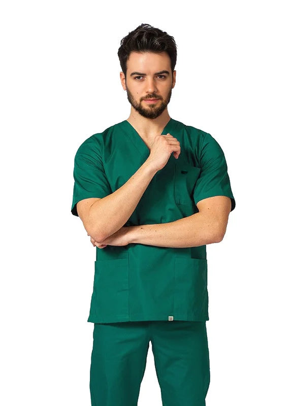 PHILTEX- Poly Cotton Unisex Scrub Top (Hunter Green)
