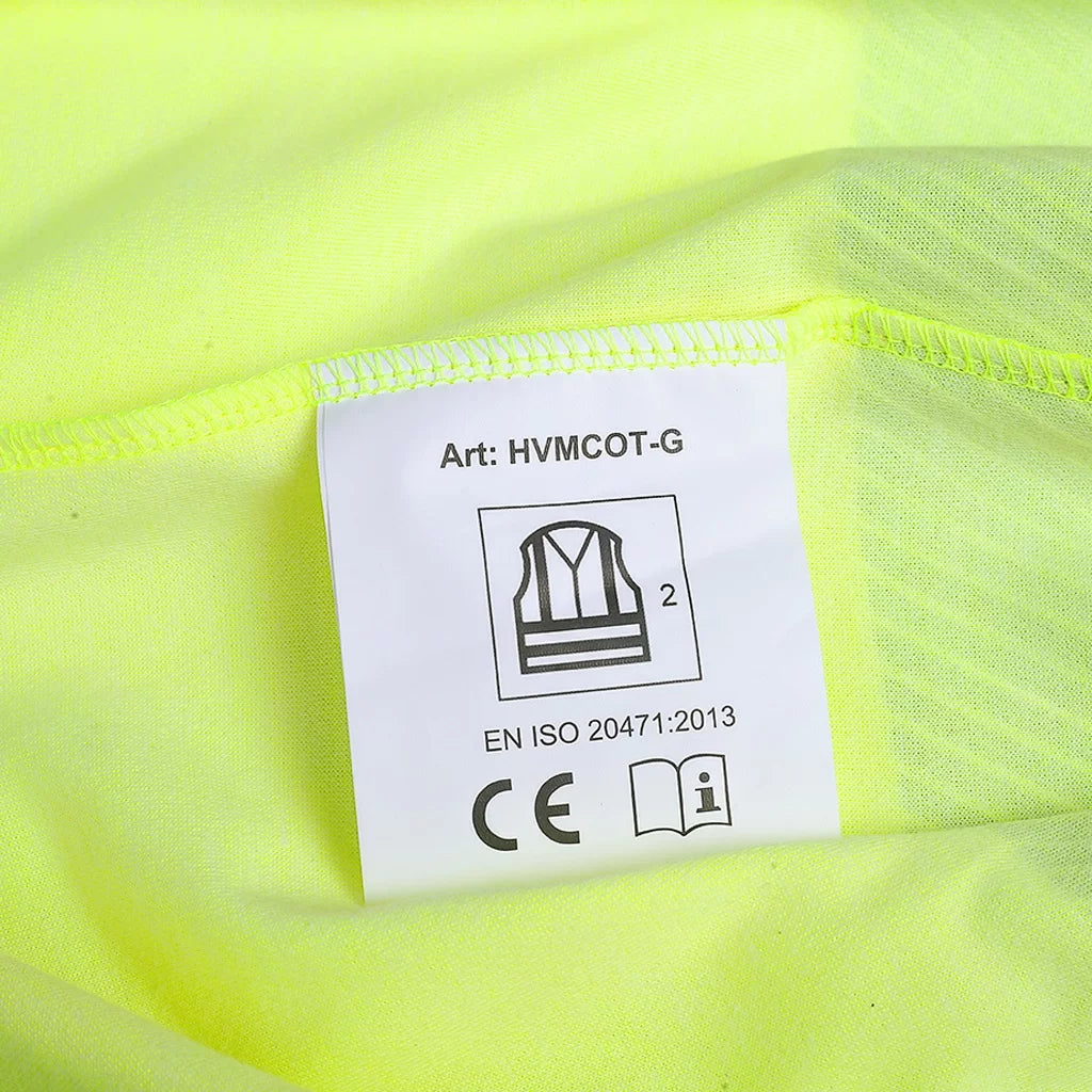 HVMCOT_G, HIGH VISIBILITY T-SHIRT PESSO HVMCOT, YELLOW