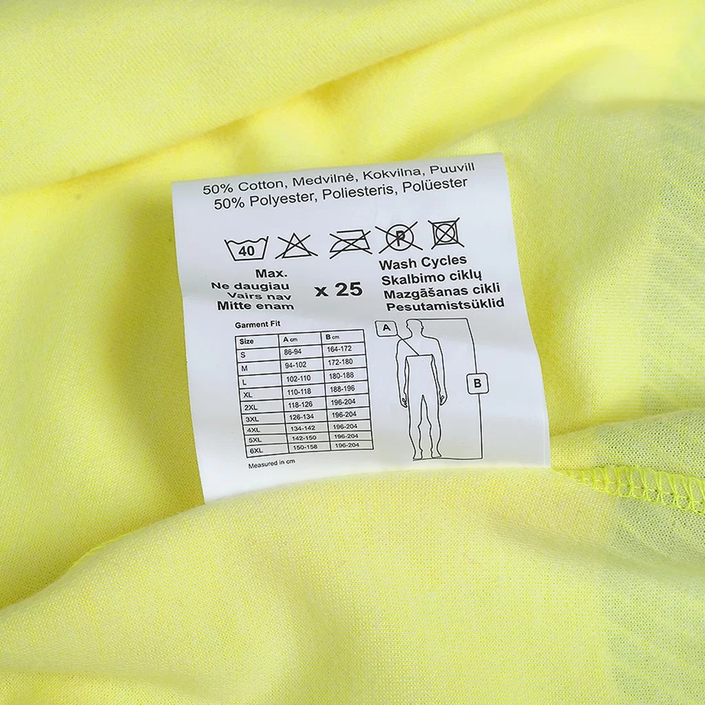 HVMCOT_G, HIGH VISIBILITY T-SHIRT PESSO HVMCOT, YELLOW