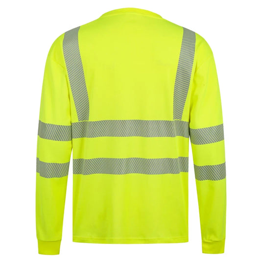 HVMIL_G, HIGH VISIBILITY LONG SLEEVE T-SHIRT PESSO HVMIL, YELLOW