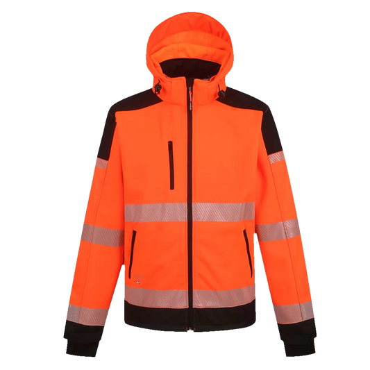 PALERMO_OR, HI-VIS SOFTSHELL JACKET PESSO PALERMO, ORANGE