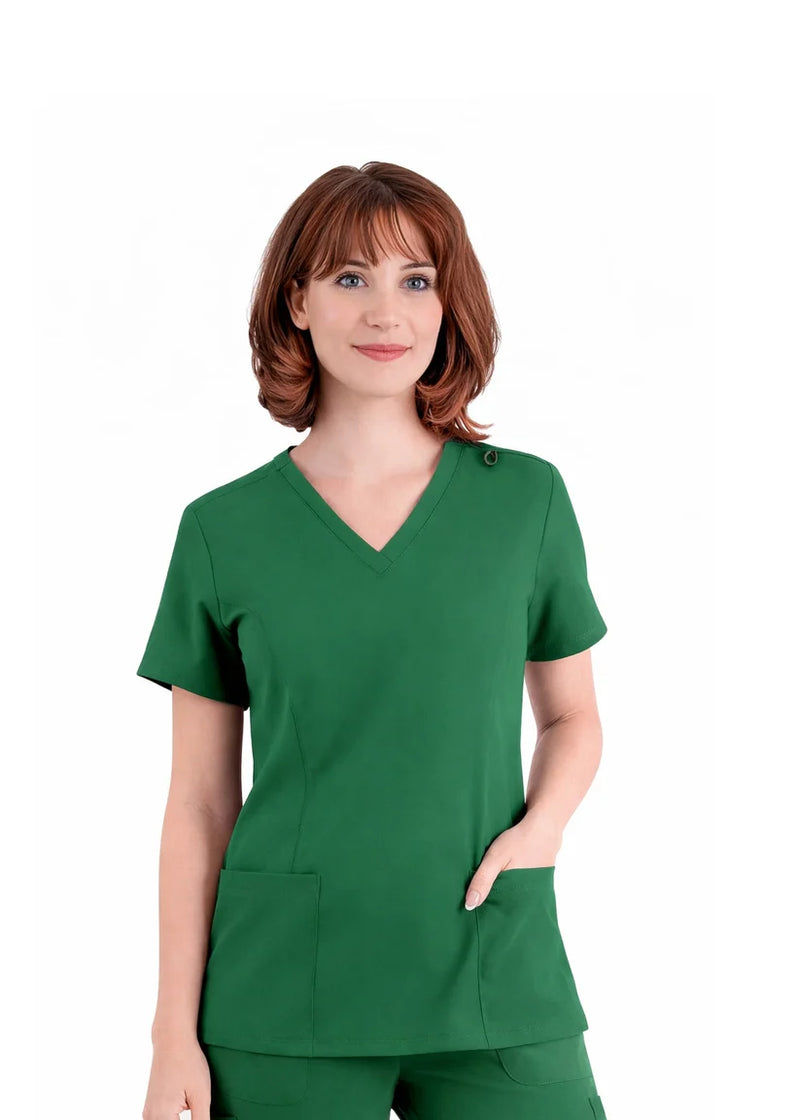 PHILTEX Ladies Stretch Polyester Scrub (Hunter Green)