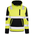 HV-042 Aviator High Vis 4 Pockets Pullover Hoodie - GREEN/Navy