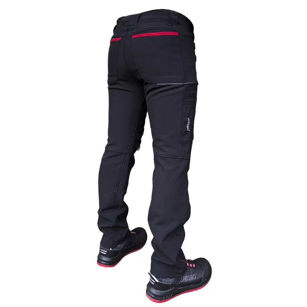 NEBRASKA_J, SOFTSHELL PANTS PESSO NEBRASKA, BLACK