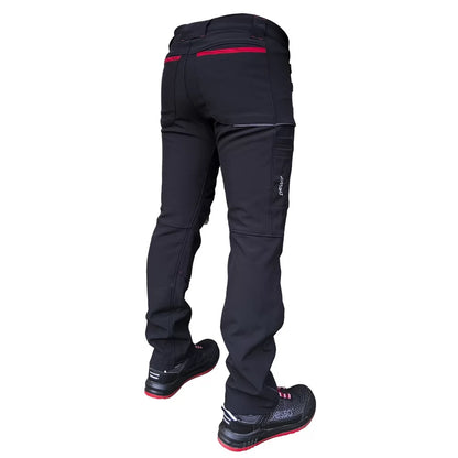NEBRASKA_J, SOFTSHELL PANTS PESSO NEBRASKA, BLACK