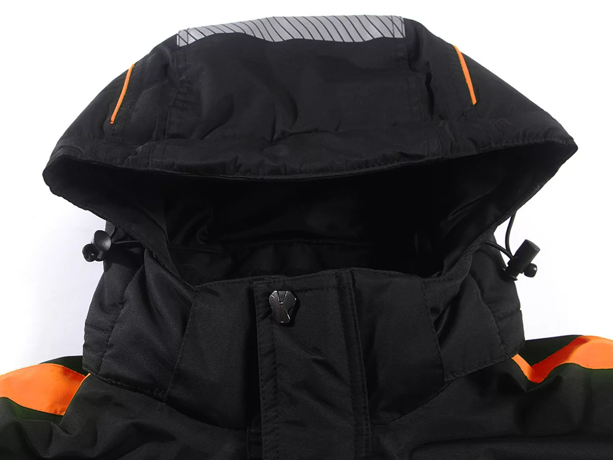 NOVA_OR, WATERPROOF WINTER JACKET PESSO NOVA, BLACK ORANGE