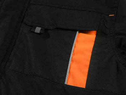 NOVA_OR, WATERPROOF WINTER JACKET PESSO NOVA, BLACK ORANGE