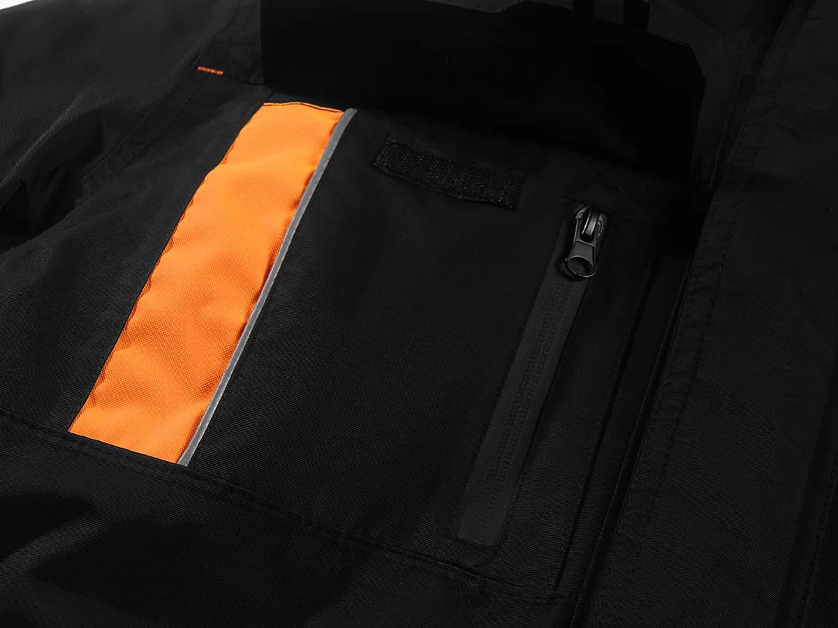 NOVA_OR, WATERPROOF WINTER JACKET PESSO NOVA, BLACK ORANGE