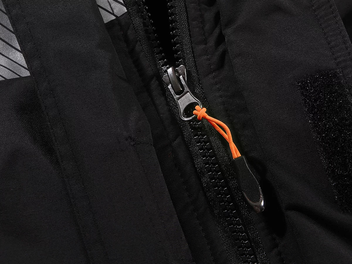 NOVA_OR, WATERPROOF WINTER JACKET PESSO NOVA, BLACK ORANGE