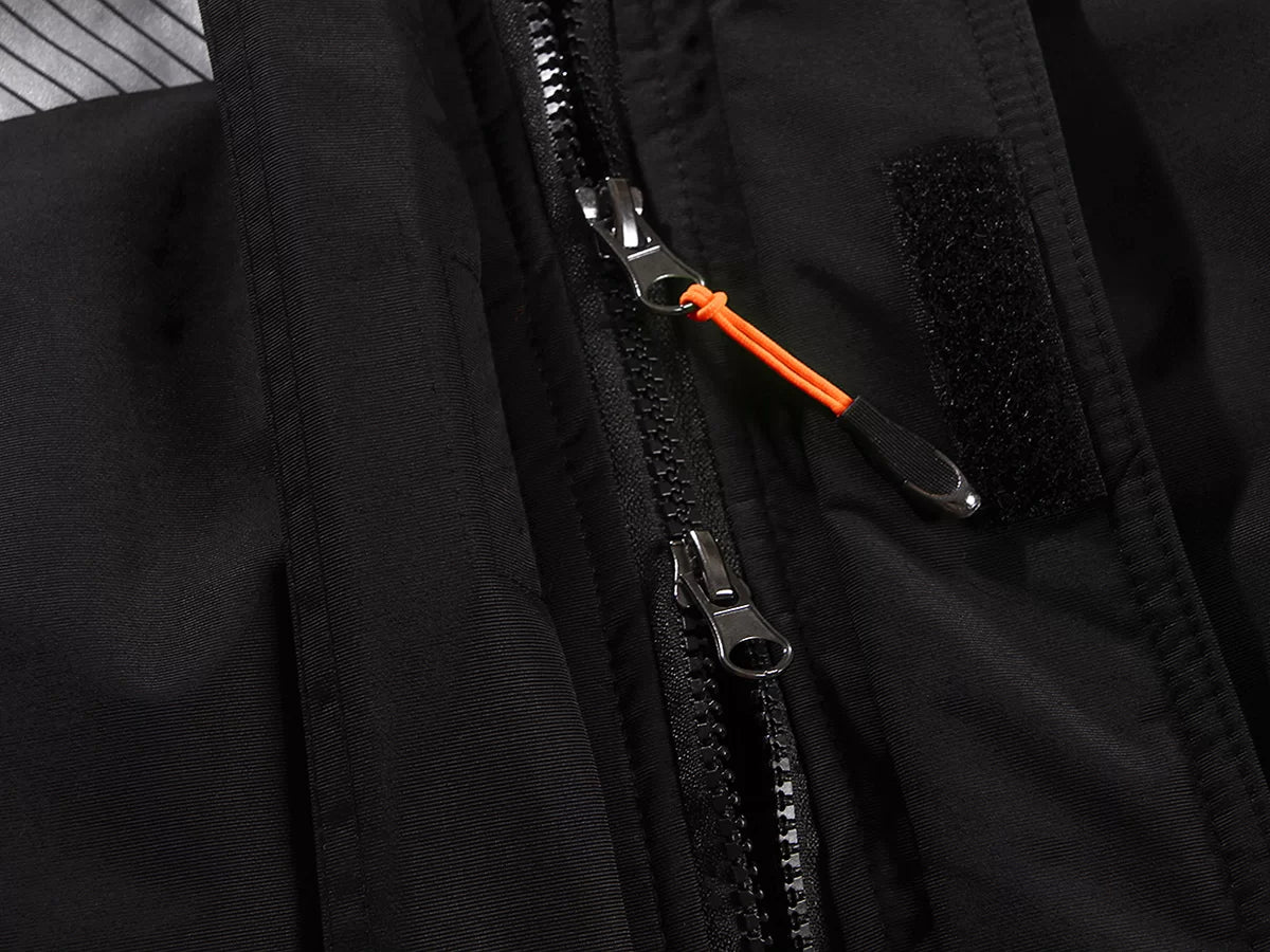 NOVA_OR, WATERPROOF WINTER JACKET PESSO NOVA, BLACK ORANGE