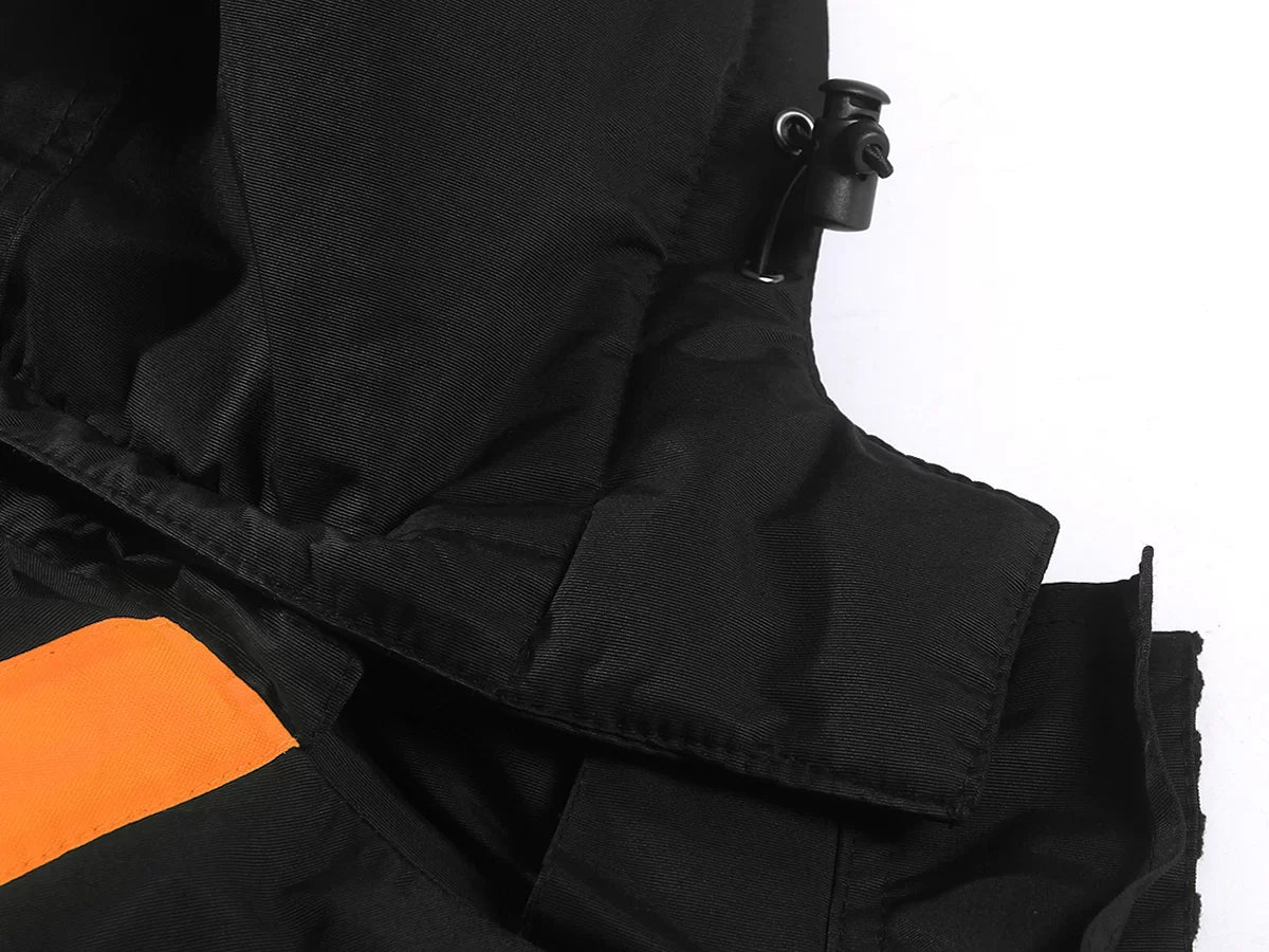 NOVA_OR, WATERPROOF WINTER JACKET PESSO NOVA, BLACK ORANGE
