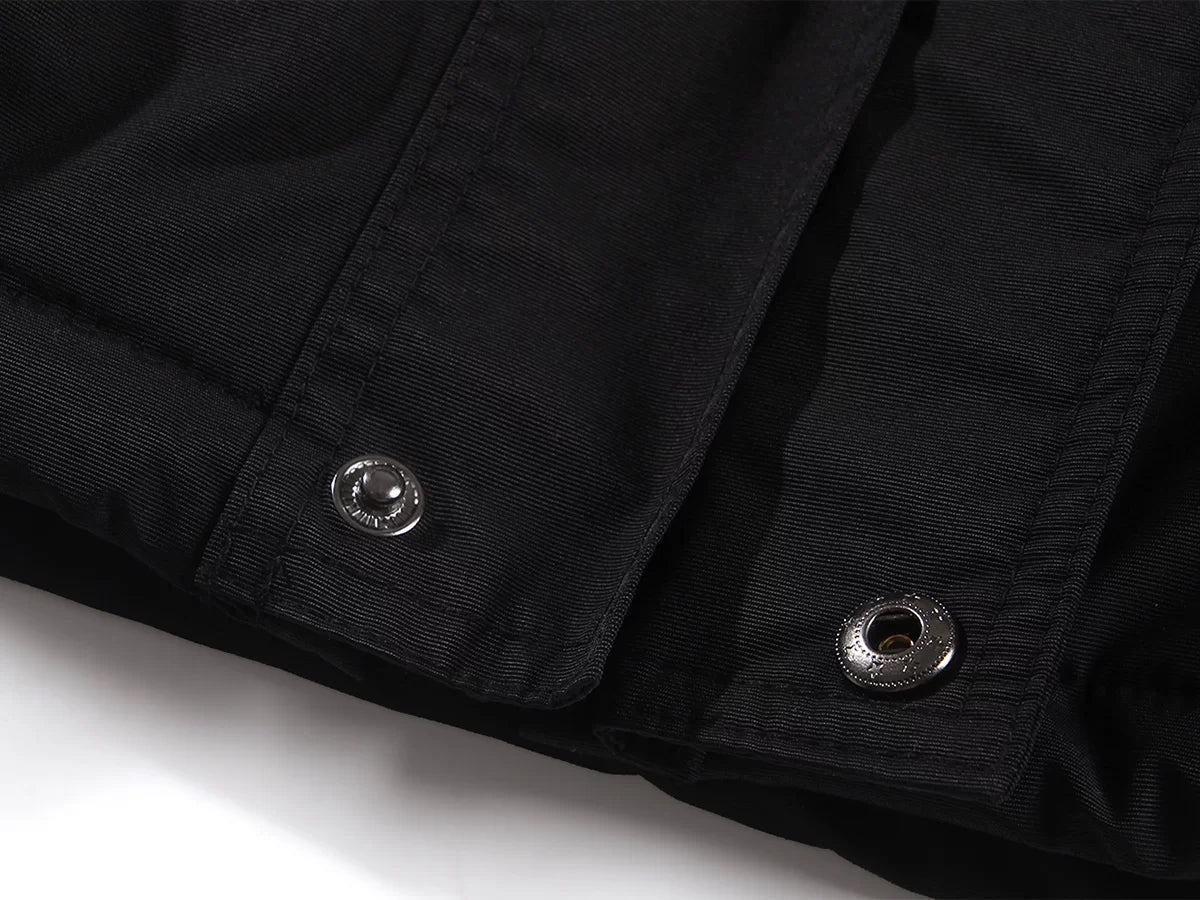 NOVA_OR, WATERPROOF WINTER JACKET PESSO NOVA, BLACK ORANGE