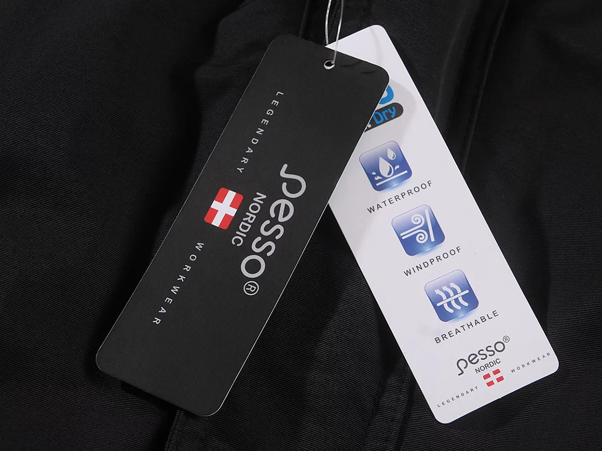 NOVA_OR, WATERPROOF WINTER JACKET PESSO NOVA, BLACK ORANGE